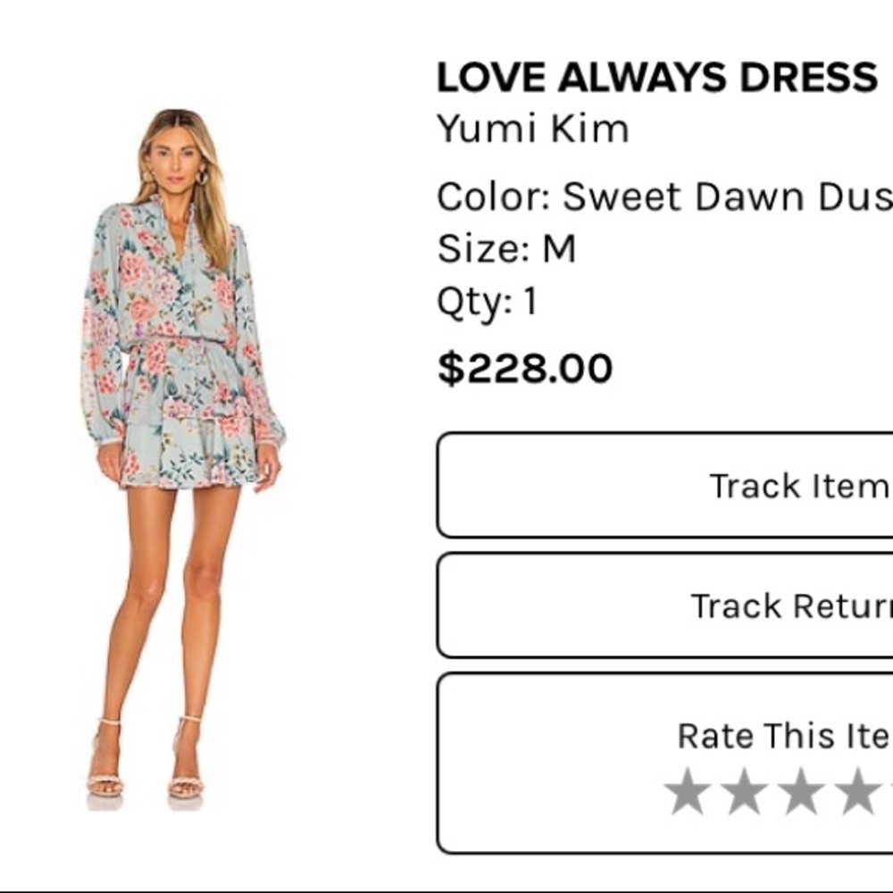 Yumi Kim dress worn once in perfect condition